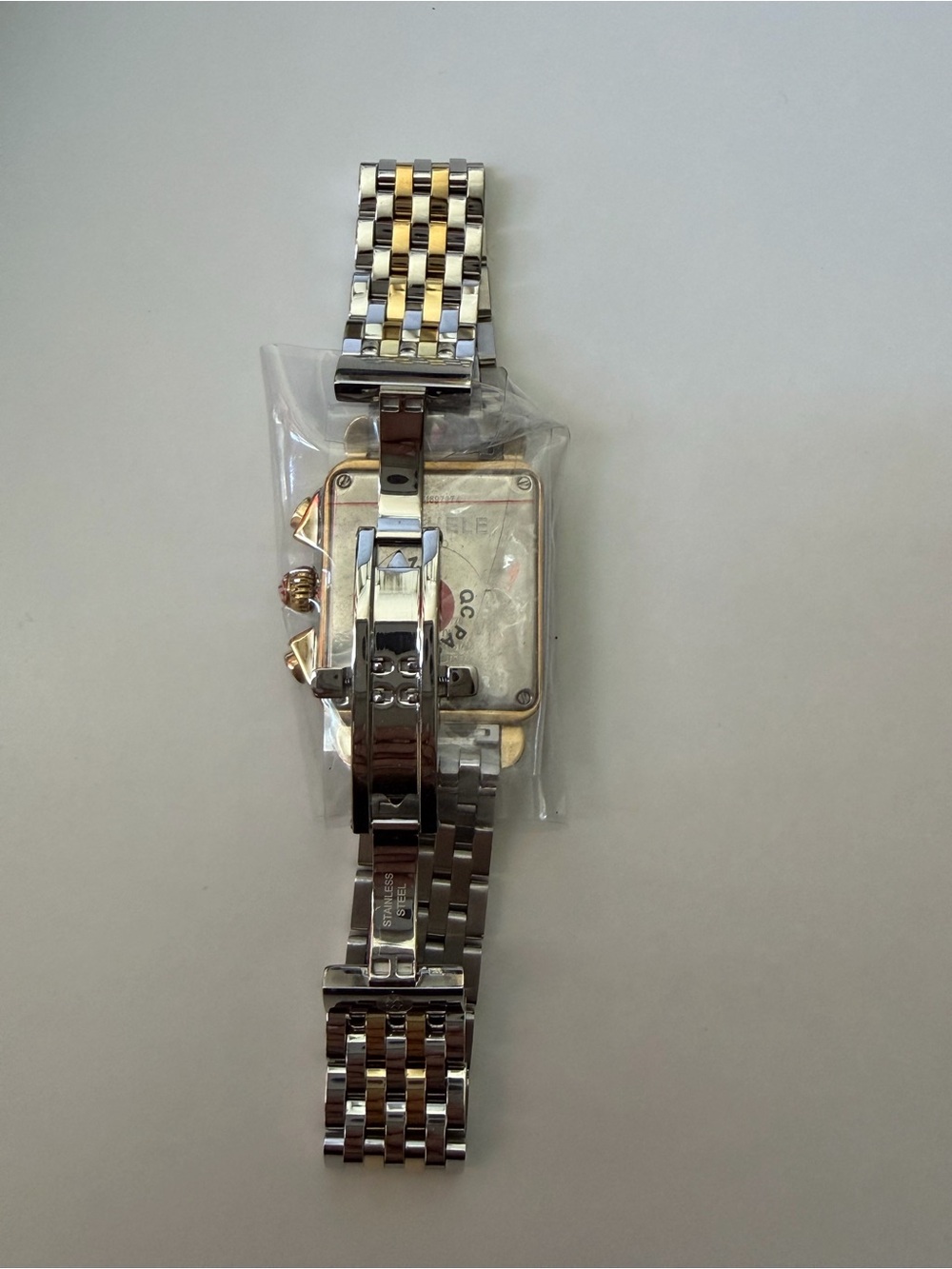Never Worn! Michele Two-Tone Gold and Silver Diamond-Accent Chronograph Watch - Picture 4 of 4